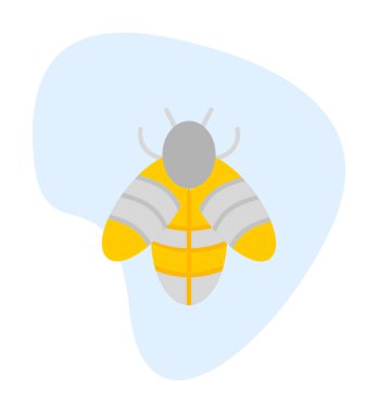 Şirin Arı simgesi, vektör çizim        