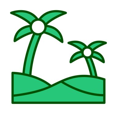 plaj simgesi vektörü beyaz arkaplanda izole edildi