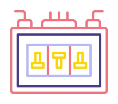 Sigorta kutusu mu? Web simgesi basit tasarım