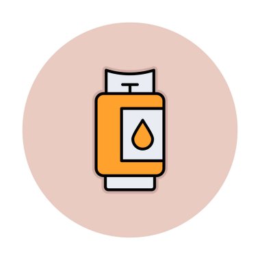 Gaz Silindiri Simgesi vektör illüstrasyon tasarımı