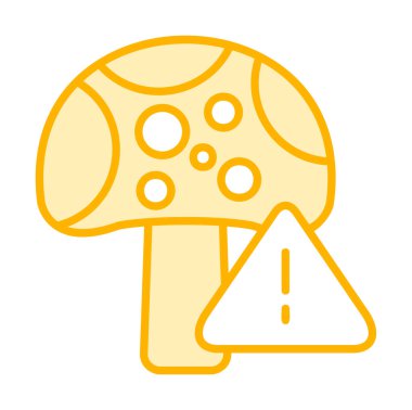 Mantar. Web simgesi basit illüstrasyon