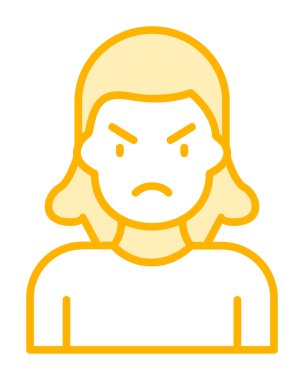 kızgın kişi simgesi, vektör illüstrasyonu basit tasarım