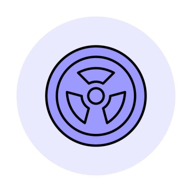 Radyasyon işareti. Web simgesi basit tasarım