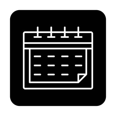 Takvim simgesi, vektör illüstrasyon tasarımı