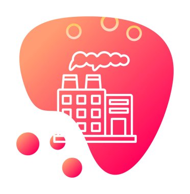 Factory icon, vector illustration simple design