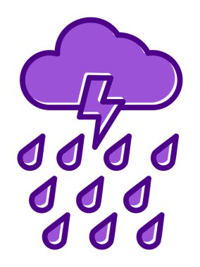 yağmur simgesi, vektör illüstrasyonu  