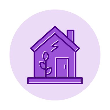 vector illustration of Green house icon 