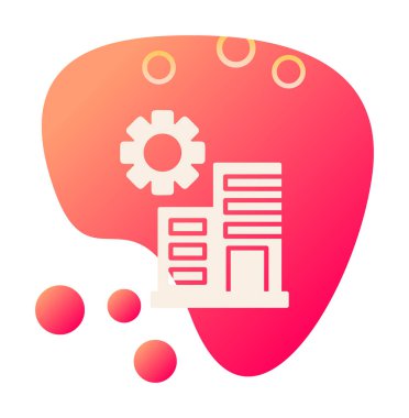 Bakım daireleri simge vektör illüstrasyonu 