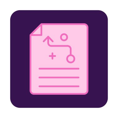 Basit Strateji simgesi, vektör illüstrasyonu