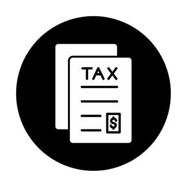 Basit vergi dosyası simgesi, vektör illüstrasyonu