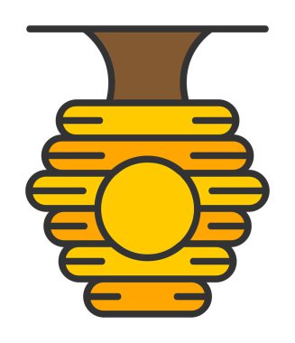 Arı kovanı simgesi vektör illüstrasyonu