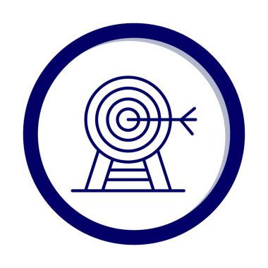 Düz hedef hedef ikonu vektör olarak. logotype