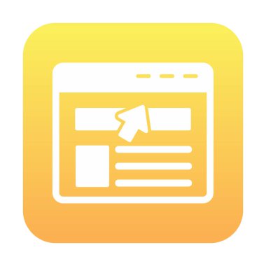 Web sayfası simgesi, vektör illüstrasyonu