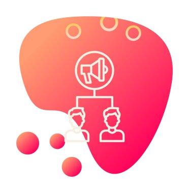 Basit Pazarlama Kampanyası simgesi, vektör illüstrasyonu