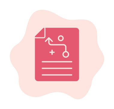 Basit Strateji simgesi, vektör illüstrasyonu