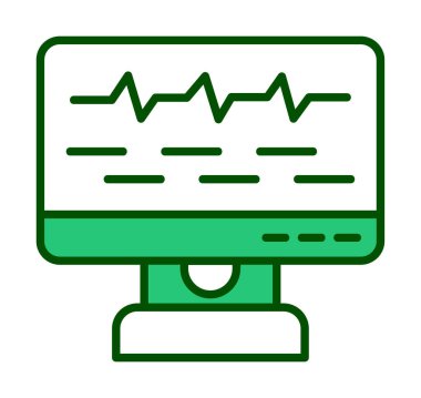 Ses çizgisi simgesi ile bilgisayar izleyicisinin vektör illüstrasyonu
