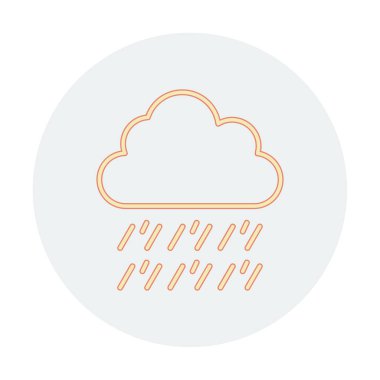 yağmur simgesi, vektör illüstrasyonu  