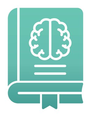 Nöroloji Kitabı web simgesi vektör illüstrasyonu