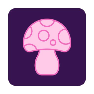 Mantar. Web simgesi basit illüstrasyon