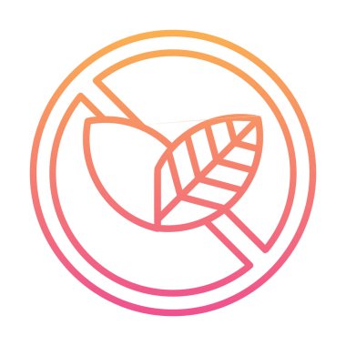 Tütün Günü vektör illüstrasyonu yok, dumanı tüten renk çizgisi simgesi yok 