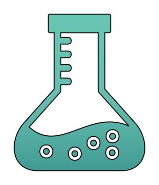 Matara ikonu. Laboratuvar ekipmanları. vektör illüstrasyonu.                     