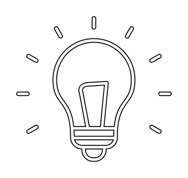 Fikir ampulü simgesi, vektör illüstrasyon tasarımı