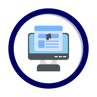 çevrimiçi haber simgesi vektör illüstrasyonu               