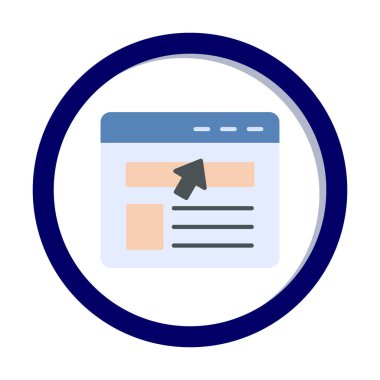 Web sayfası simgesi, vektör illüstrasyonu