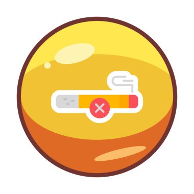 Basit Sigara İçilmez alanı simgesi, vektör illüstrasyonu