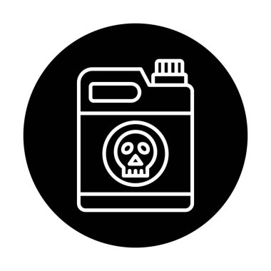 zehirli atık kutusu simgesi moda tasarım tarzında