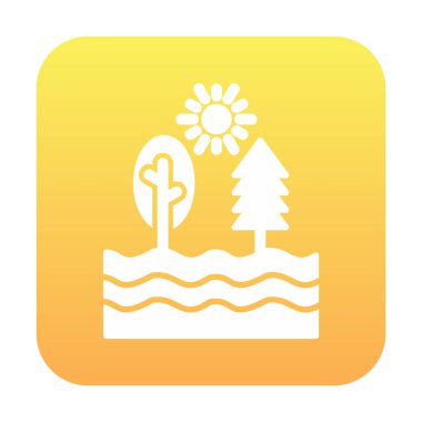 Doğa yassı ikon vektör çizimi 