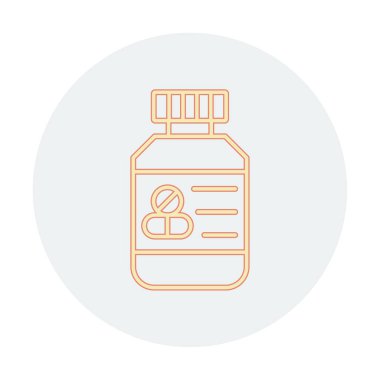 Hapları şişe simge vektör çizim   