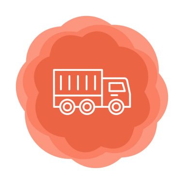 kamyon simgesi, vektör illüstrasyonu