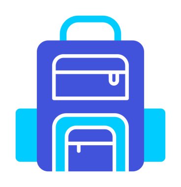 Sırt çantası ikon vektörü. Okul sırt çantası tabelası. izole edilmiş sınır sembolü çizimi