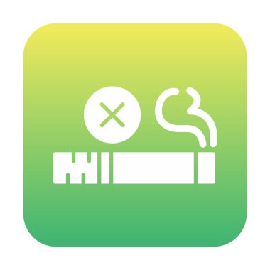 Tütün Günü vektör illüstrasyonu yok, dumanı tüten renk çizgisi simgesi yok 