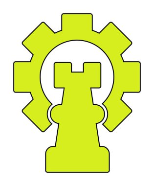 Basit Strateji simgesi, vektör illüstrasyonu