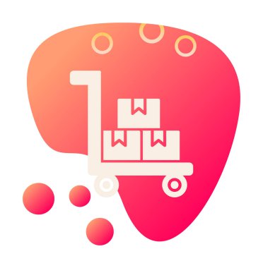 Taslak biçimli fabrika tramvay simgesi arkaplanda izole. 