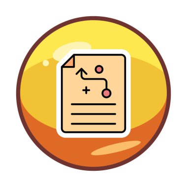 Basit Strateji simgesi, vektör illüstrasyonu