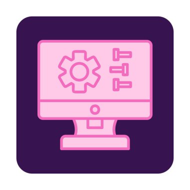 Ayarları web simgesi, vektör çizim              