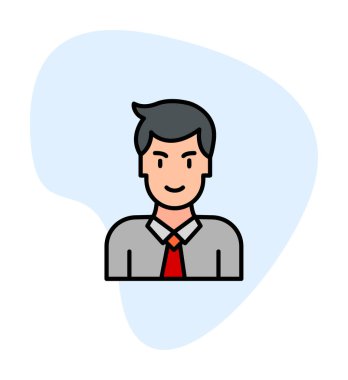 Man web simgesi, vektör illüstrasyonu 