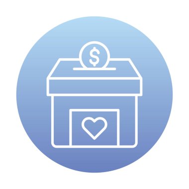 Bağış Kutusu vektör simgesi