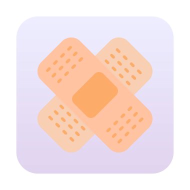 Yara bandı simgesi, vektör illüstrasyonu  