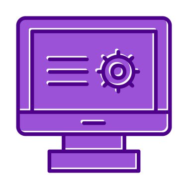 grafik, araştırma simgesi, vektör illüstrasyon tasarımı ile bilgisayar monitörü