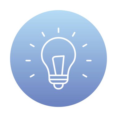 Fikir ampulü simgesi, vektör illüstrasyon tasarımı