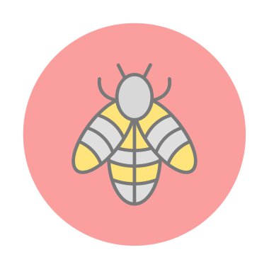 Şirin Arı simgesi, vektör çizim        