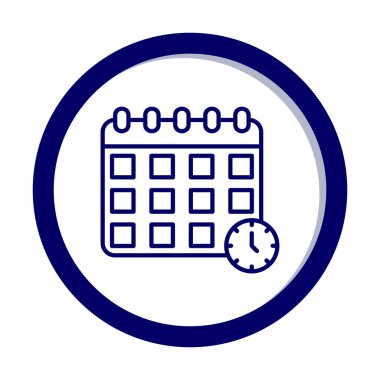 Takvim anımsatma simgesi, bitiş tarihi simgesi, vektör illüstrasyonu