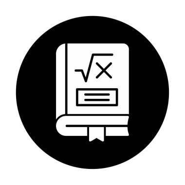 Matematik kitabı. Web simgesi basit illüstrasyon                         