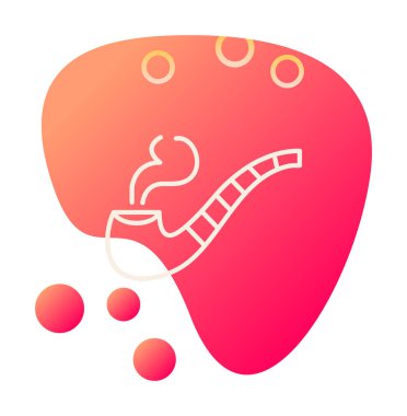 tütün tüttürme çubuğu simgesi, vektör illüstrasyonu