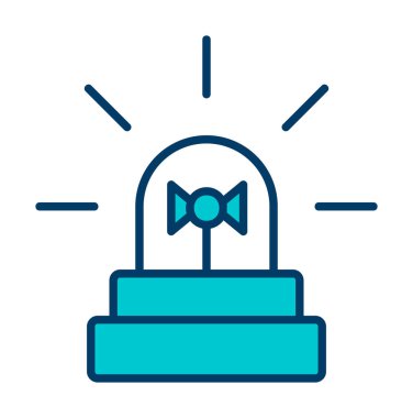 Siren Web simgesi, vektör illüstrasyonu