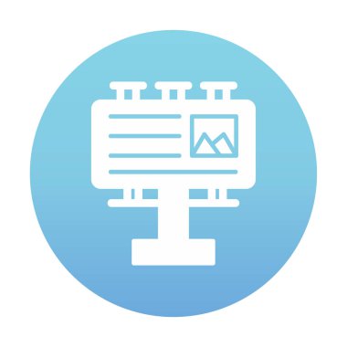 Billboard simgesinin vektör illüstrasyonu 